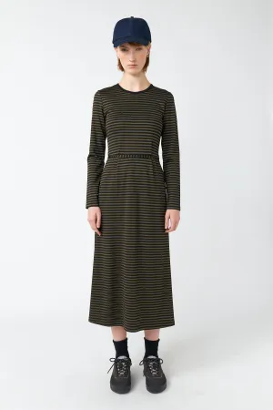 Olive stripe dress