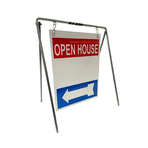 Open House Sign Metal A-Frame Kit - 5 Pack - Swinger - Red/White/Blue
