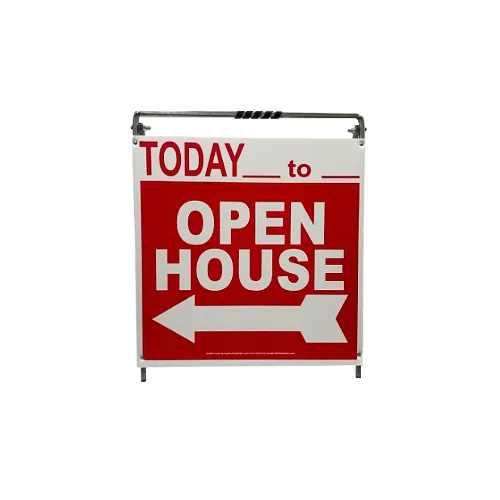 Open House Sign Metal A-Frame Kit - 5 Pack - Today - Red