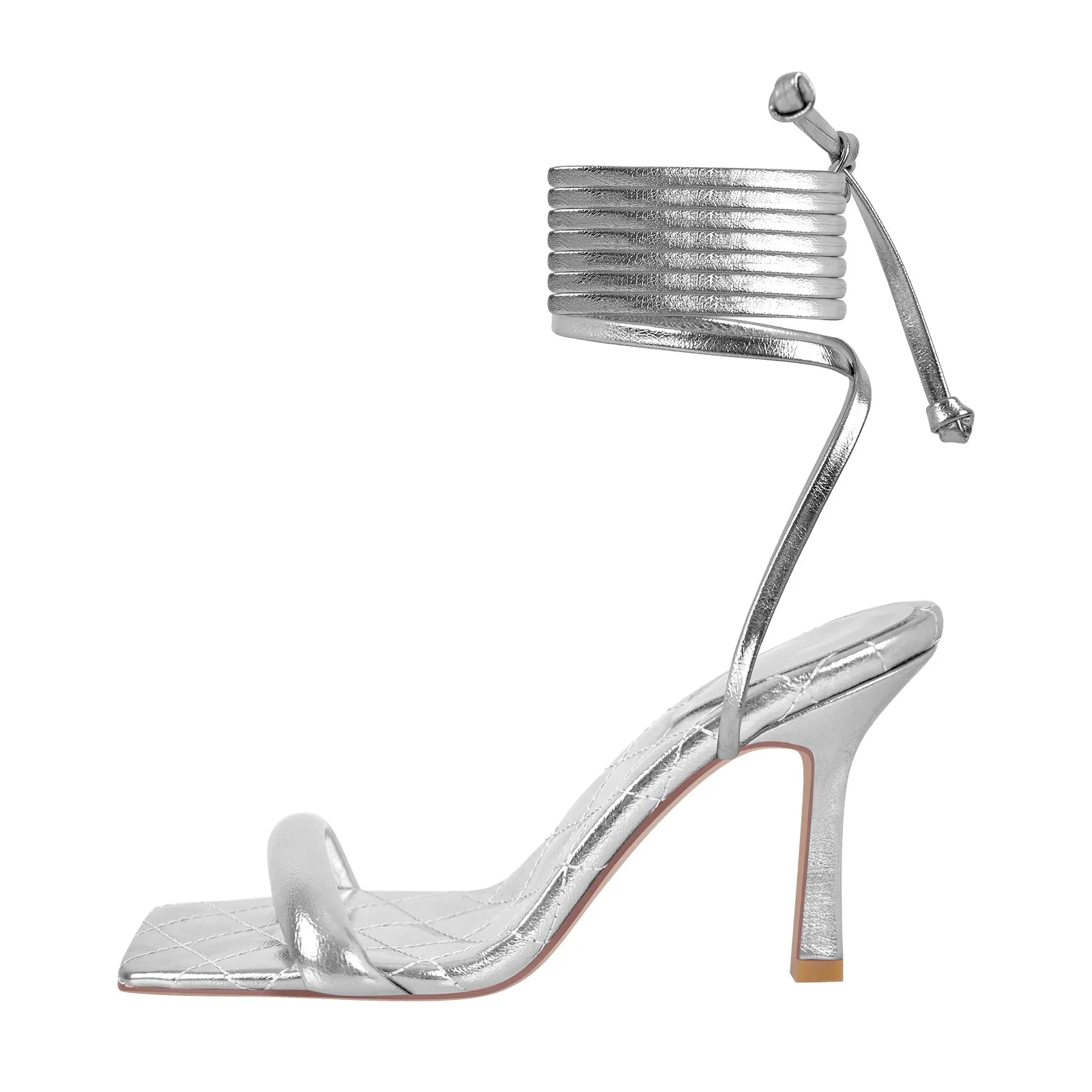 Open Toe Single Band Lace-up Sandals