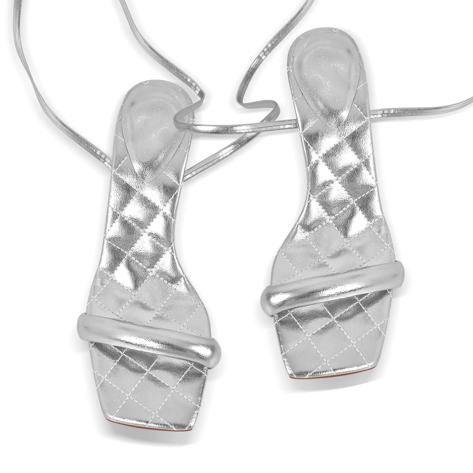 Open Toe Single Band Lace-up Sandals