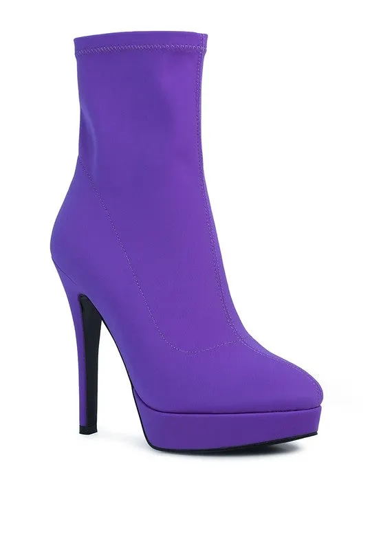 Patotie High Heeled Lycra Ankle Boot