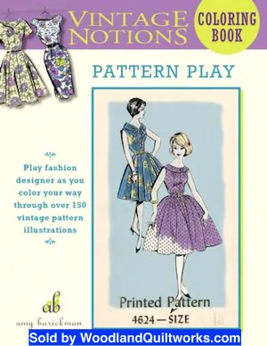Pattern Play Vintage Notions Coloring Book by Amy Barickman
