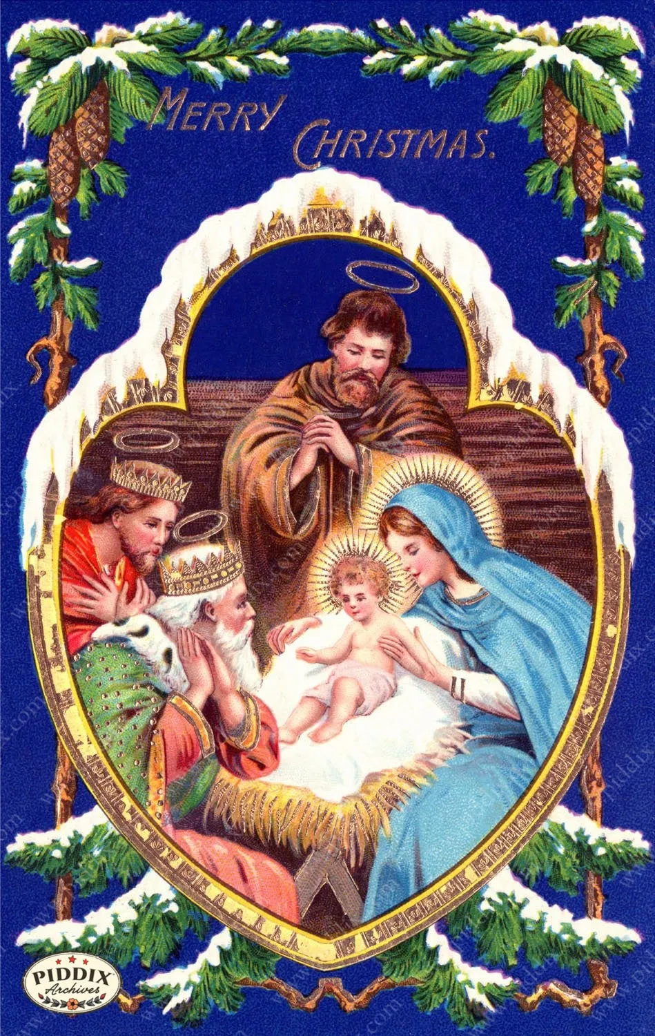 PDXC6091 -- Christmas Manger, Wise Men, Virgin Mary