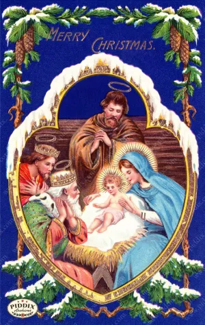 PDXC6091 -- Christmas Manger, Wise Men, Virgin Mary