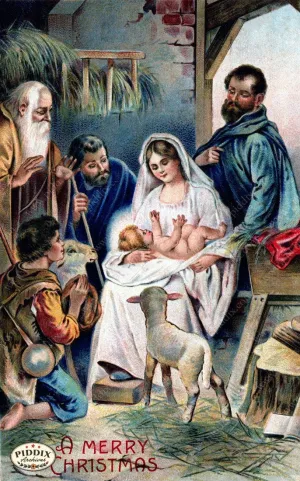 PDXC6094 -- Christmas Manger, Wise Men, Virgin Mary