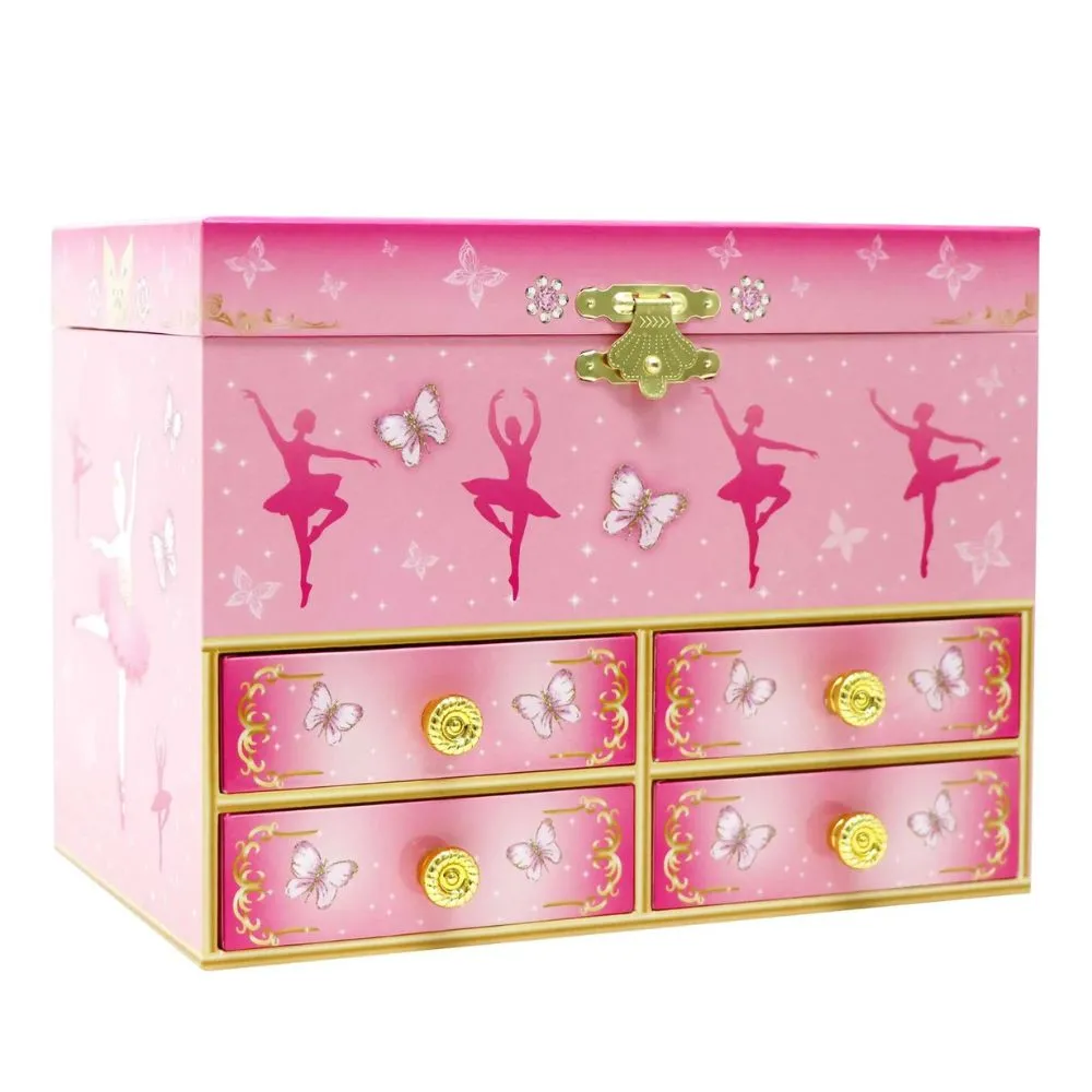 Pink Poppy Ballet Medium Musical Jewellery Box