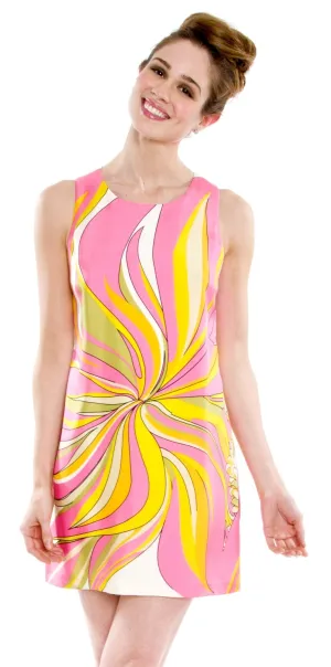 Pink Sea Star Silk Shift Dress
