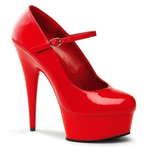 Pleaser | Lak Mary Jane Pump | rood