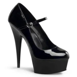 Pleaser | Lak Mary Jane Pump | zwart