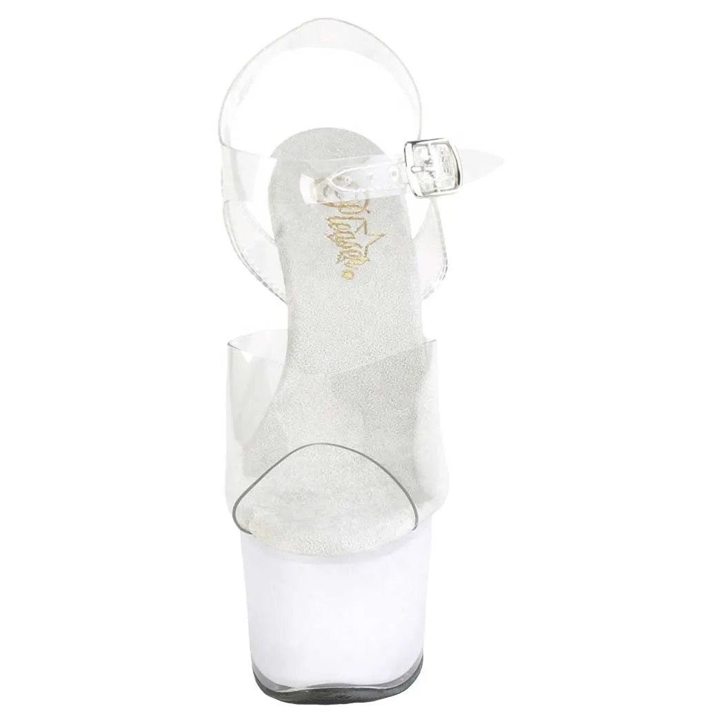 Pleaser Shoes Echolite 708 Platform LED Illuminated Ankle Strap Sandal