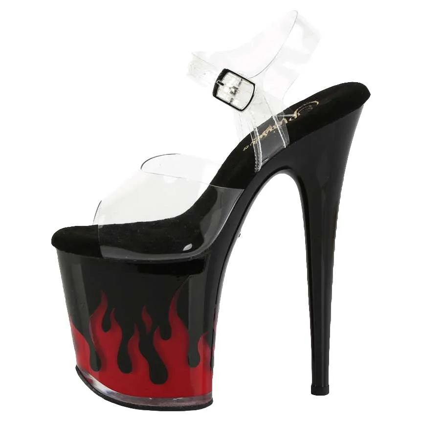 Pleaser Shoes Flamingo-808NLFL 8" Heel Platform LED Illuminated Ankle Strap Sandal