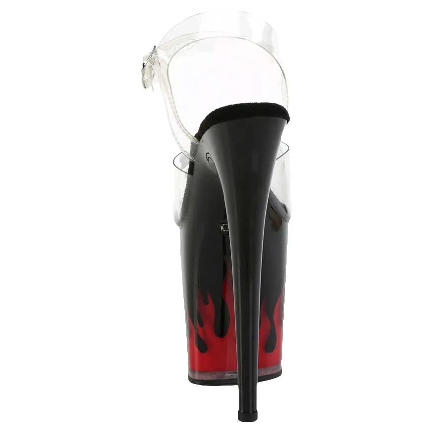 Pleaser Shoes Flamingo-808NLFL 8" Heel Platform LED Illuminated Ankle Strap Sandal