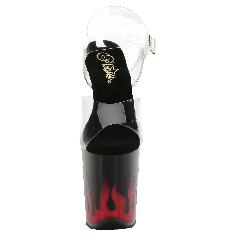 Pleaser Shoes Flamingo-808NLFL 8" Heel Platform LED Illuminated Ankle Strap Sandal