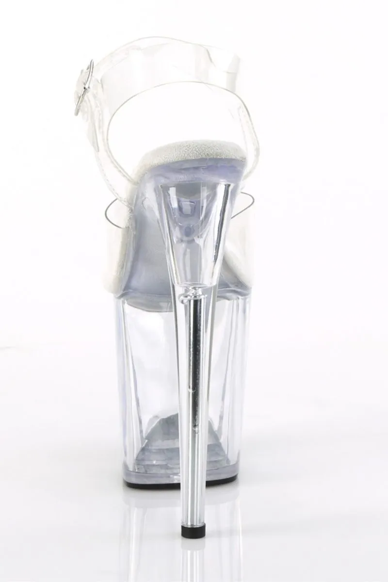 Pleaser USA Flamingo-808 8inch Pleaser Stilettos - Clear