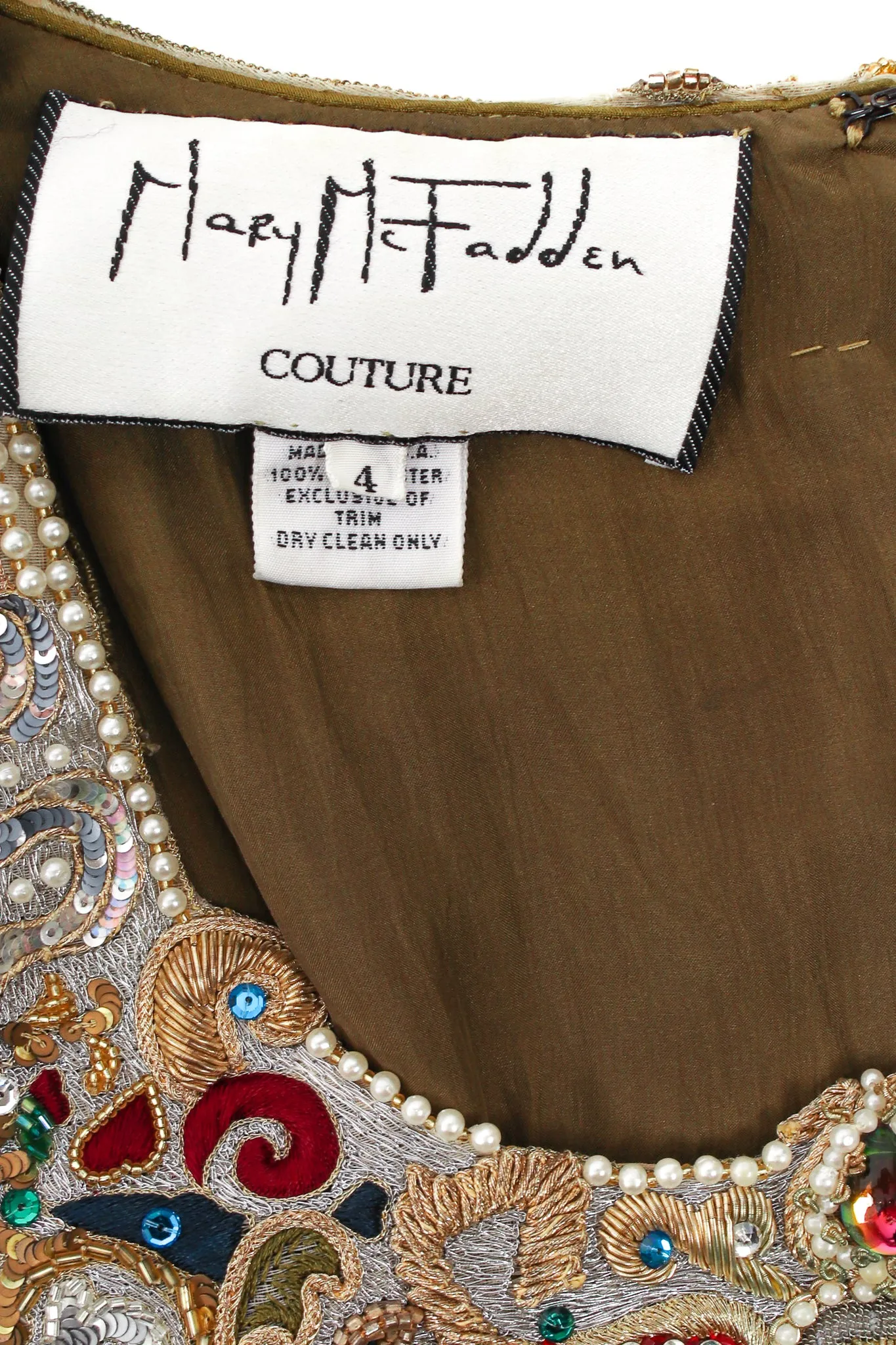 Pleated Embellished Column Gown
