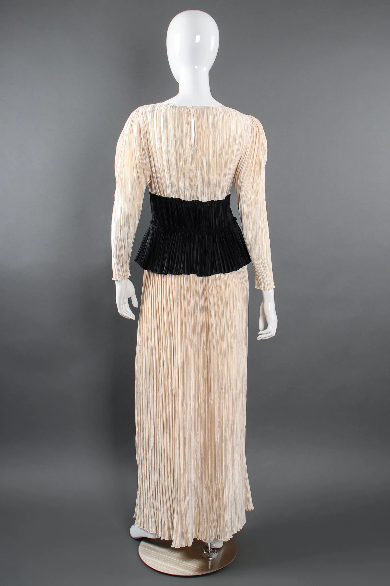 Pleated Peplum Top & Skirt Set