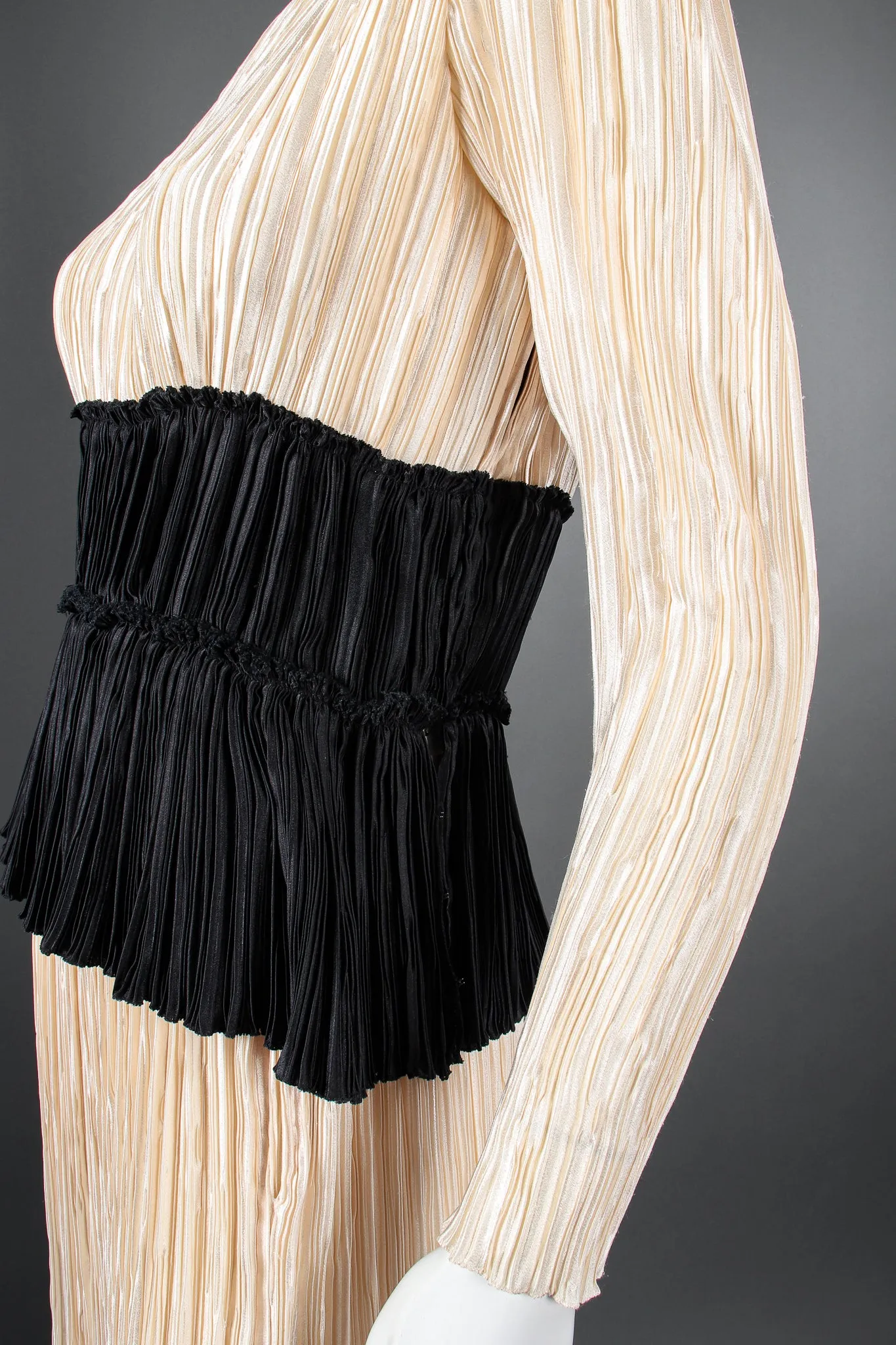 Pleated Peplum Top & Skirt Set