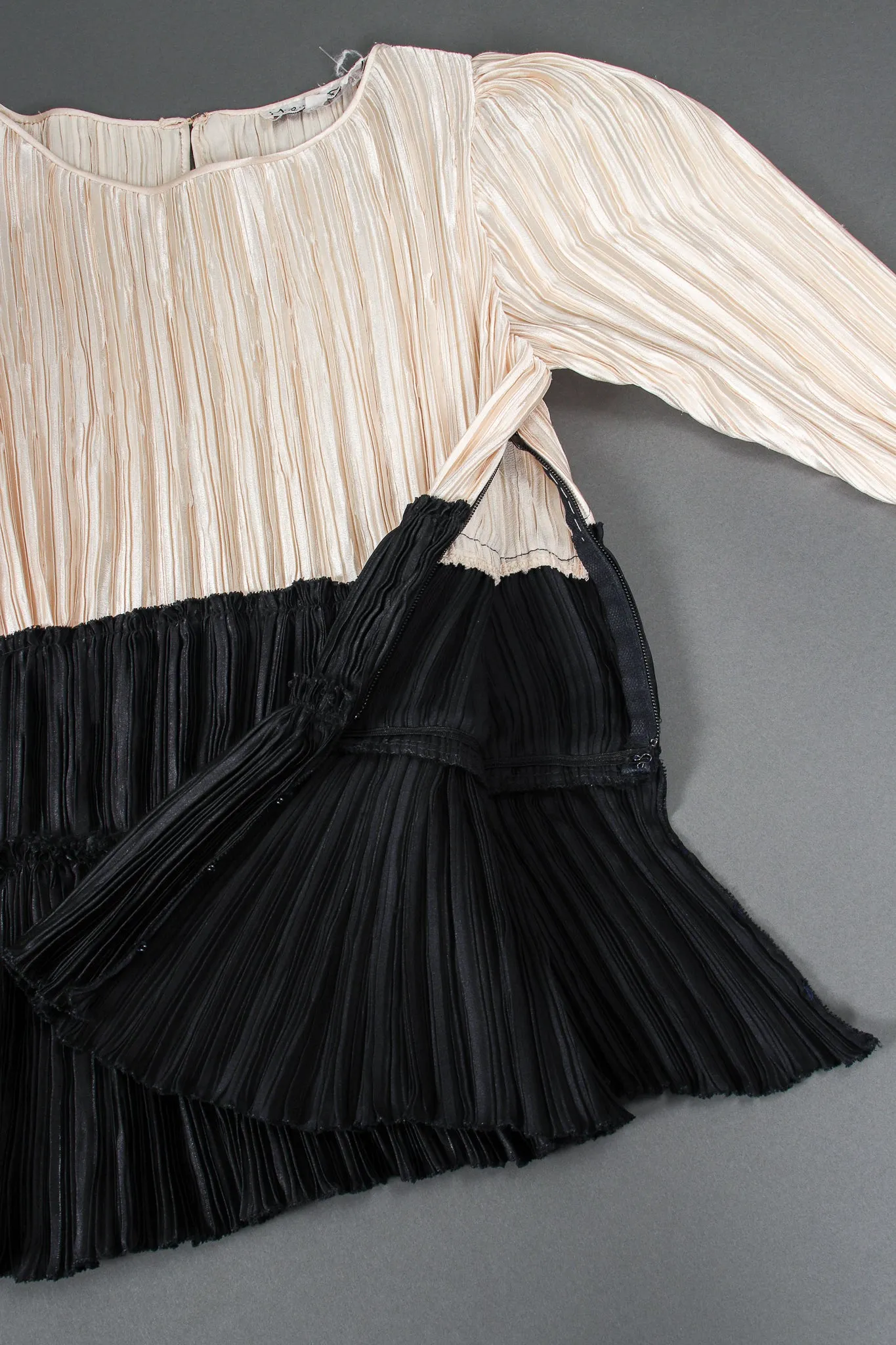 Pleated Peplum Top & Skirt Set