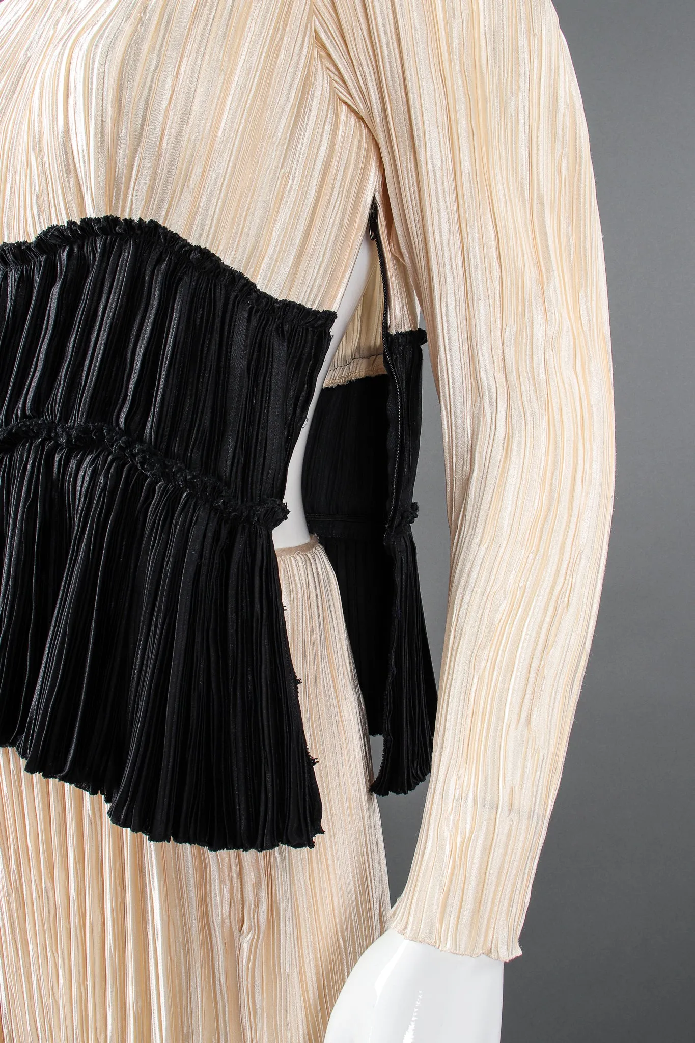 Pleated Peplum Top & Skirt Set