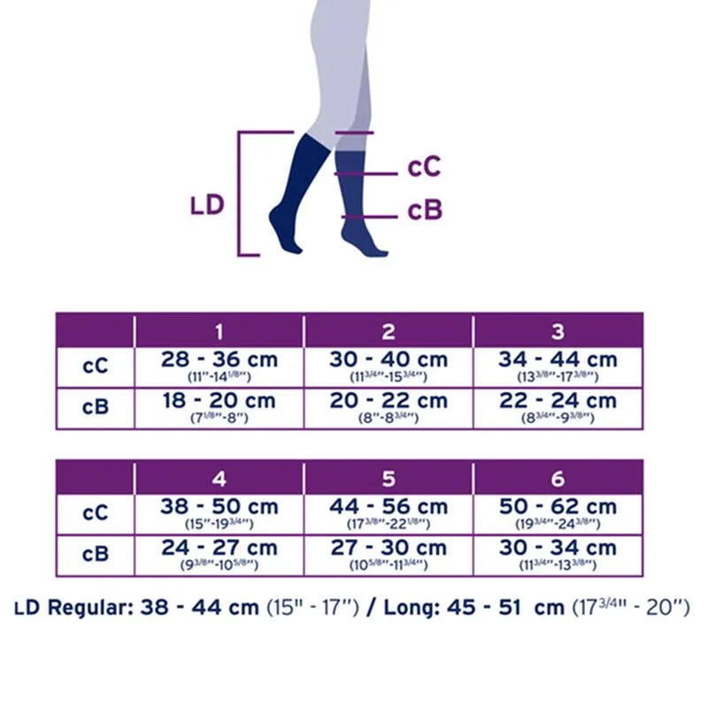 PR/1 JOBST AMBITION SOFT FIT,  MEN, KNEE HIGH, 15-20MMHG, 3 REGULAR, BLACK, CLOSED TOE