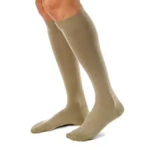 PR/1 JOBST MEDICAL LEG WEAR, MEN, KNEE HIGH, RIBBED, 30-40MMHG, SM, NAVY, CLOSED TOE