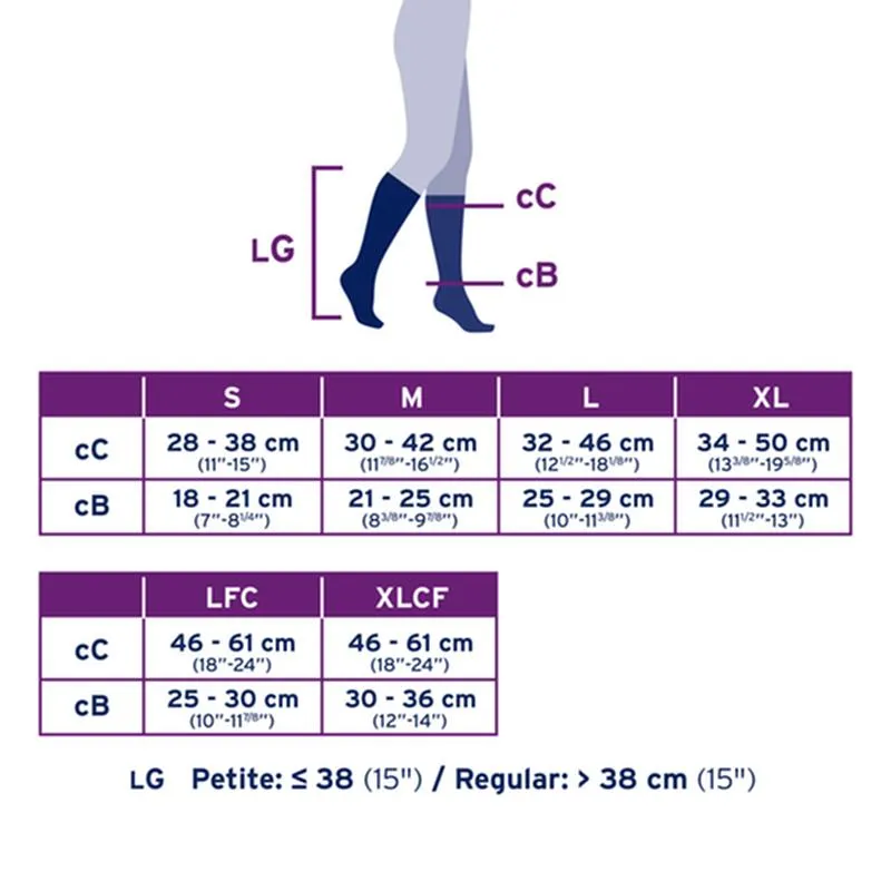 PR/1  JOBST MEDICAL LEG WEAR, UNISEX, KNEE HIGH, 30-40MMHG, MD, BLACK, CLOSED TOE