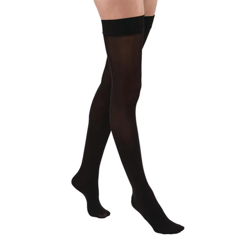 PR/1  JOBST MEDICAL LEG WEAR, UNISEX, THIGH HIGH, 30-40MMHG, SM, BLACK, CLOSED TOE