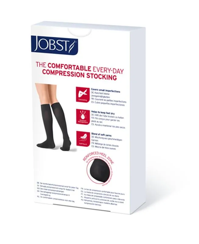PR/1 JOBST OPAQUE WOMEN, KNEE HIGH PETITE, 30-40MMHG, XL, BLACK, CLOSED TOE