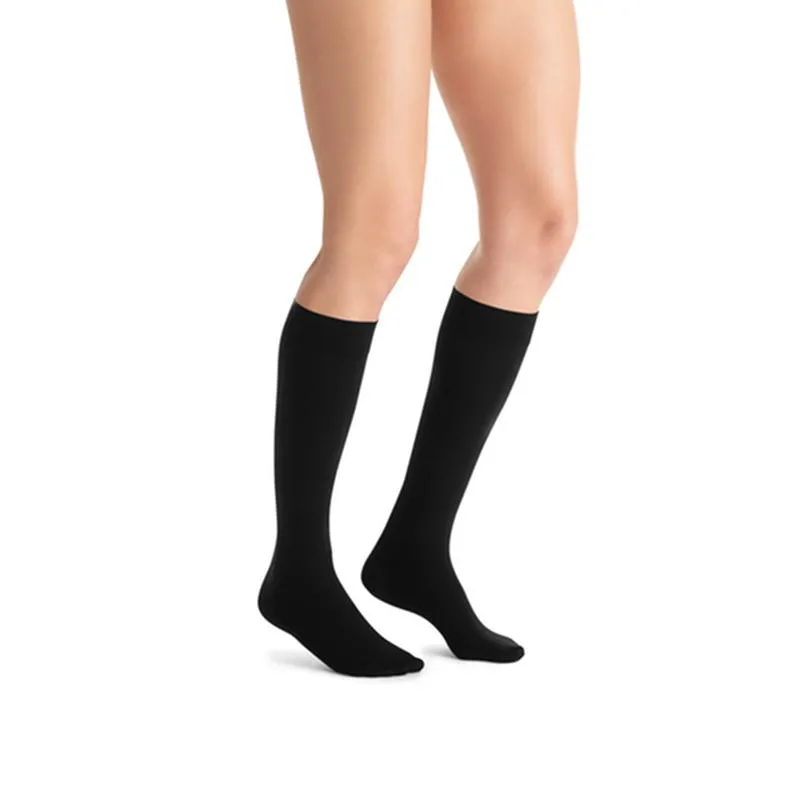 PR/1 JOBST OPAQUE WOMEN, KNEE HIGH PETITE, 30-40MMHG, XL, BLACK, CLOSED TOE