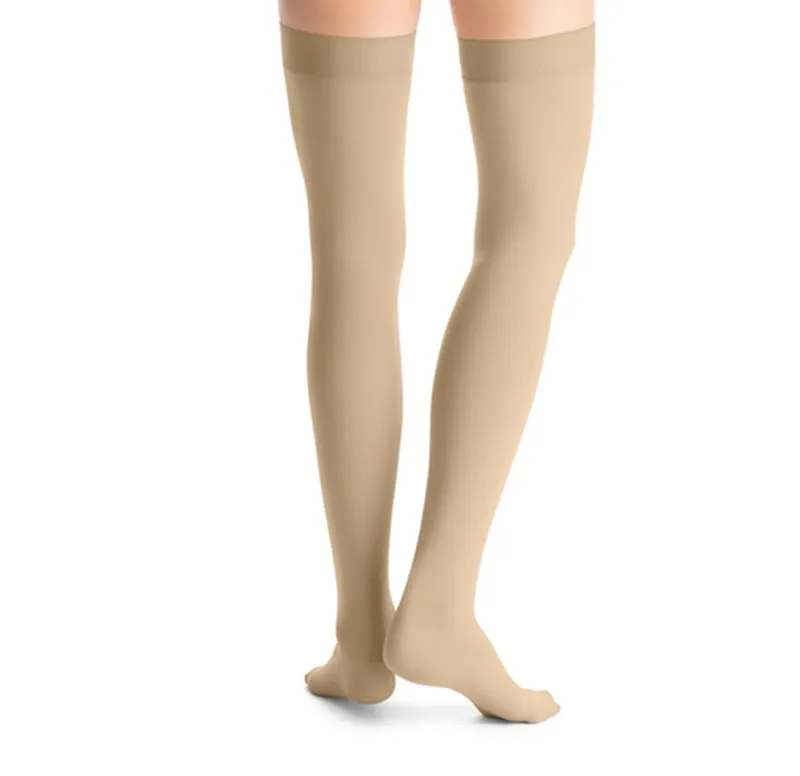 PR/1 JOBST OPAQUE WOMEN, THIGH HIGH W/SIL DOT BAND, 20-30MMHG, LG, NATURAL, CLOSED TOE