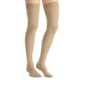 PR/1 JOBST OPAQUE WOMEN, THIGH HIGH W/SIL DOT BAND, 20-30MMHG, LG, NATURAL, CLOSED TOE