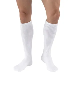 PR/1 JOBST SENSIFOOT DIABETIC SOCK, KNEE HIGH, 8-15 MMHG, LG, WHITE, CLOSED TOE