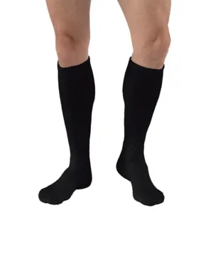 PR/1 JOBST SENSIFOOT DIABETIC SOCK, KNEE HIGH, 8-15 MMHG, MD , BLACK, CLOSED TOE