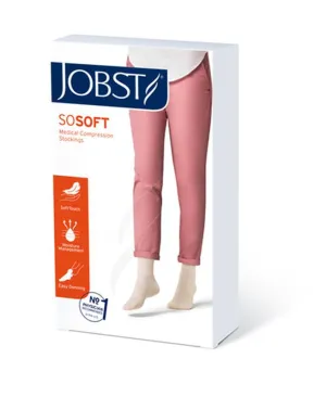 PR/1 JOBST SOSOFT WOMEN, KNEE HIGH, 30-40MMHG, SM, BROCADE BLACK, CLOSED TOE