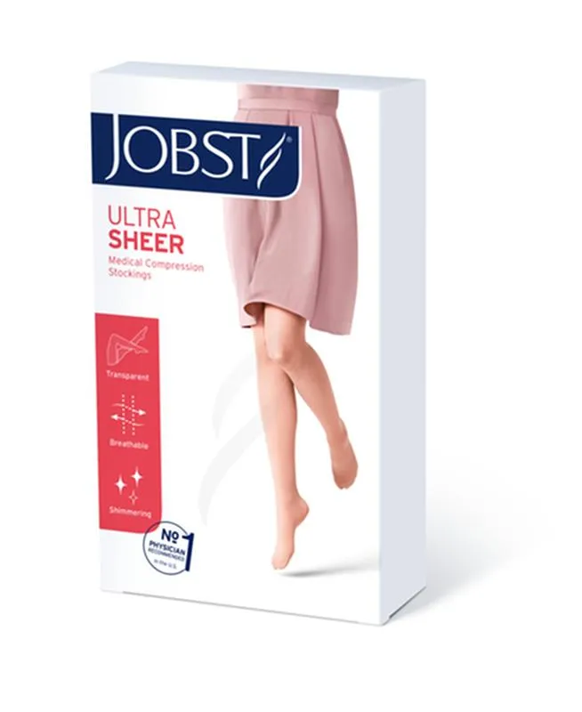 PR/1 JOBST ULTRASHEER WOMEN, KNEE HIGH, 20-30MMHG, LG, SUNTAN, CLOSED TOE