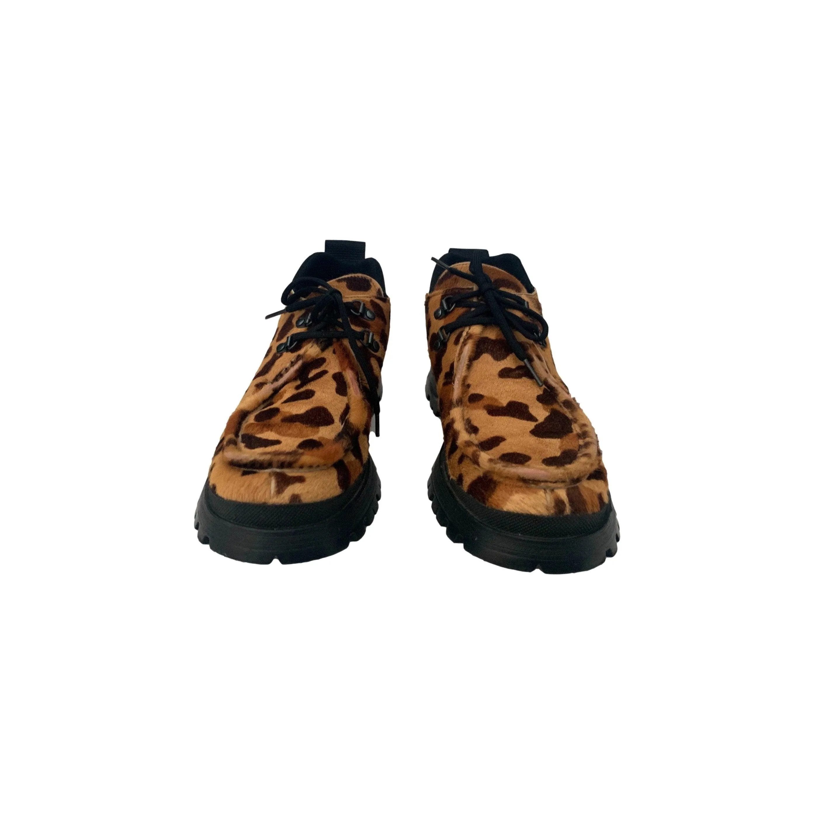 Prada Cheetah Platform Shoes