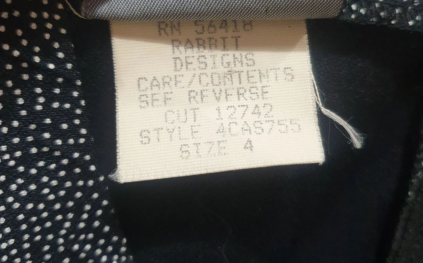 Rabbit Rabbit Rabbit unique print dress size small