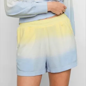 Rails Jane Sky Blue Dip Dye Shorts Size M