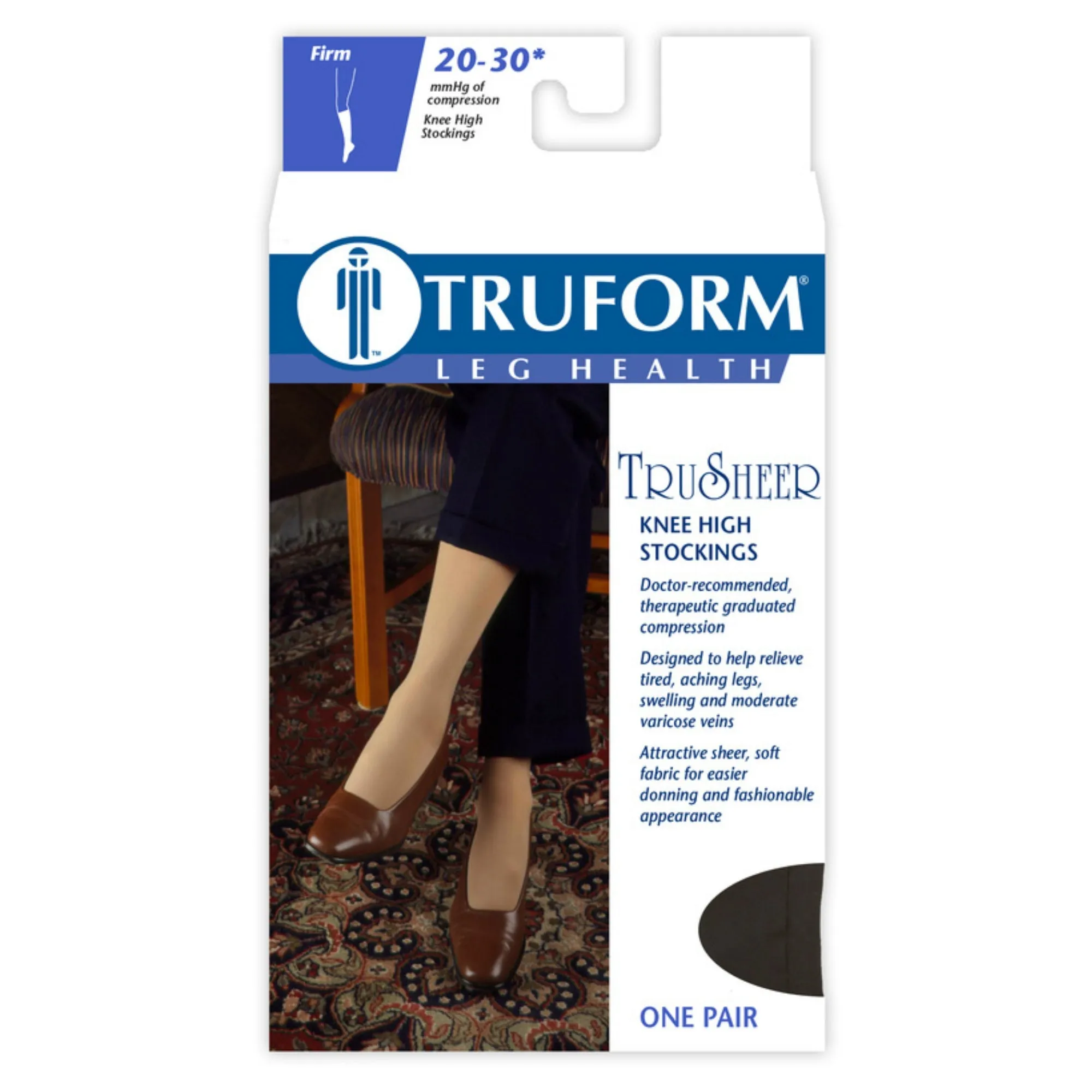 ReliefWear Classic Medical Closed Toe Knee High Support Stockings 20-30 mmHg