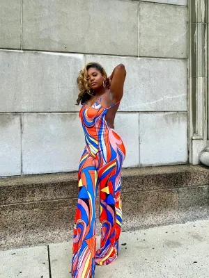 RETRO backless jumpsuit