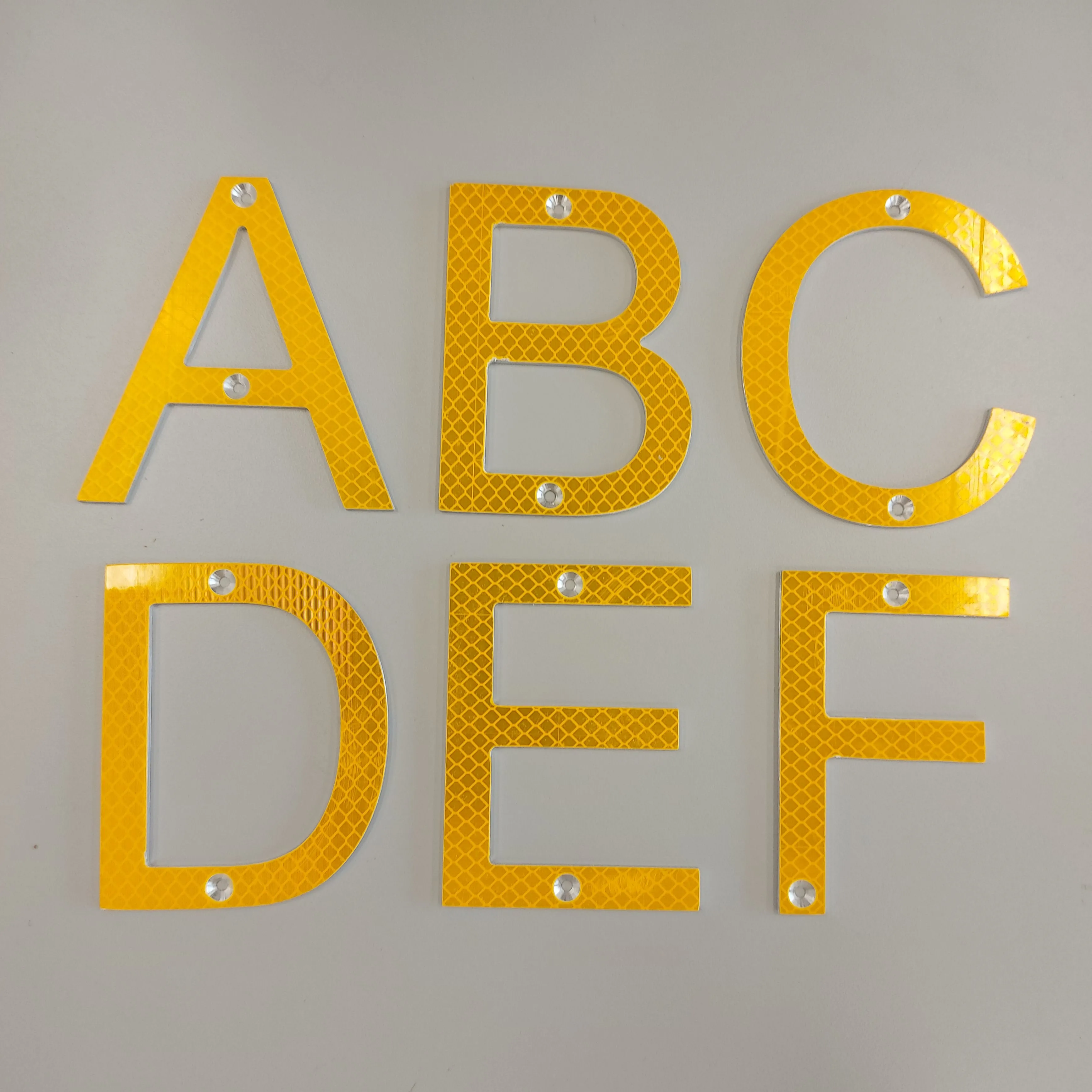Road Sign House Numbers (Yellow)