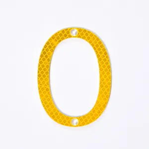 Road Sign House Numbers (Yellow)