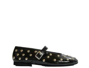 Roberto Serpentini Women's Black Patent Stud Shoe 101  NEW WINTER 30% OFF
