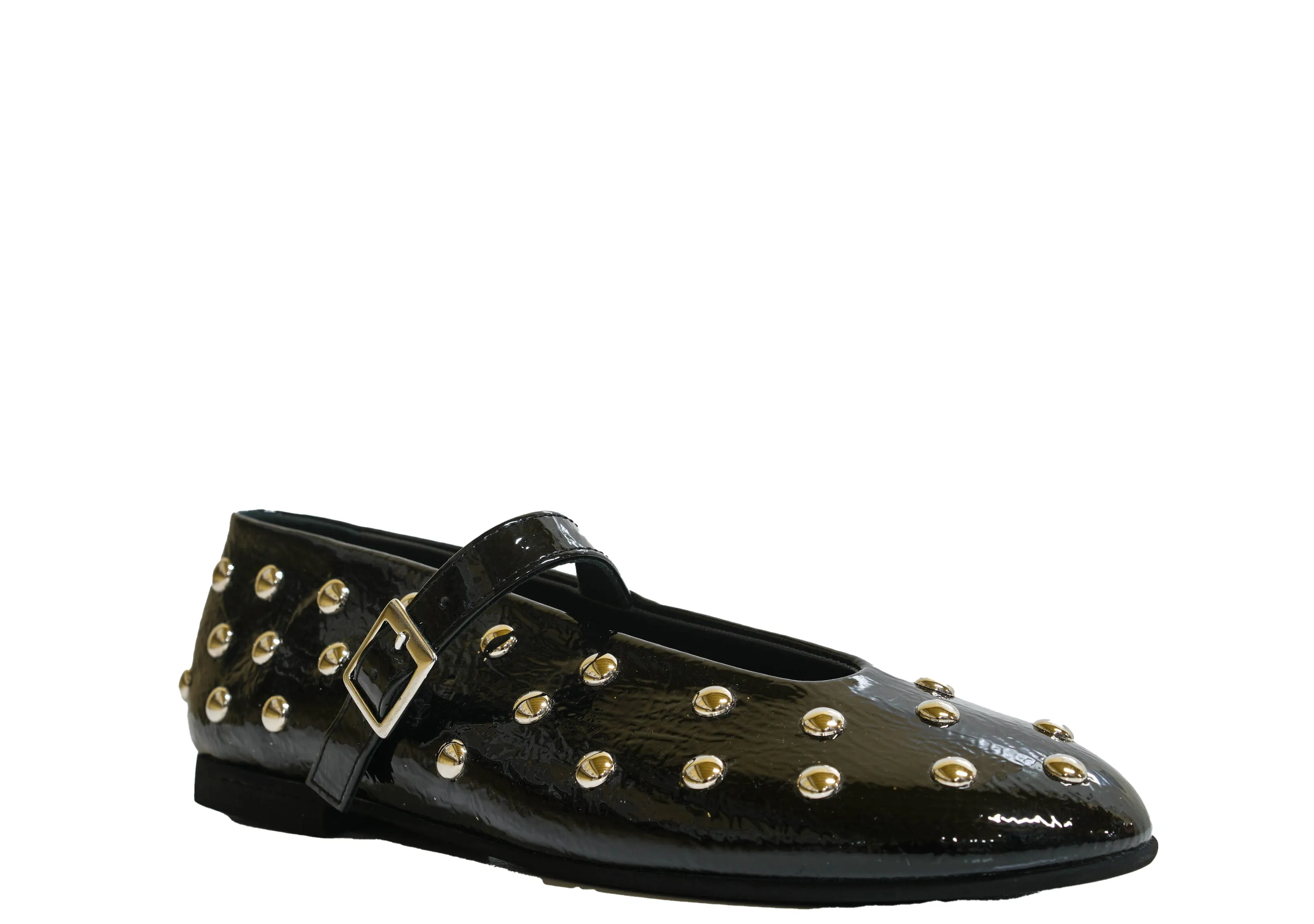Roberto Serpentini Women's Black Patent Stud Shoe 101  NEW WINTER 30% OFF