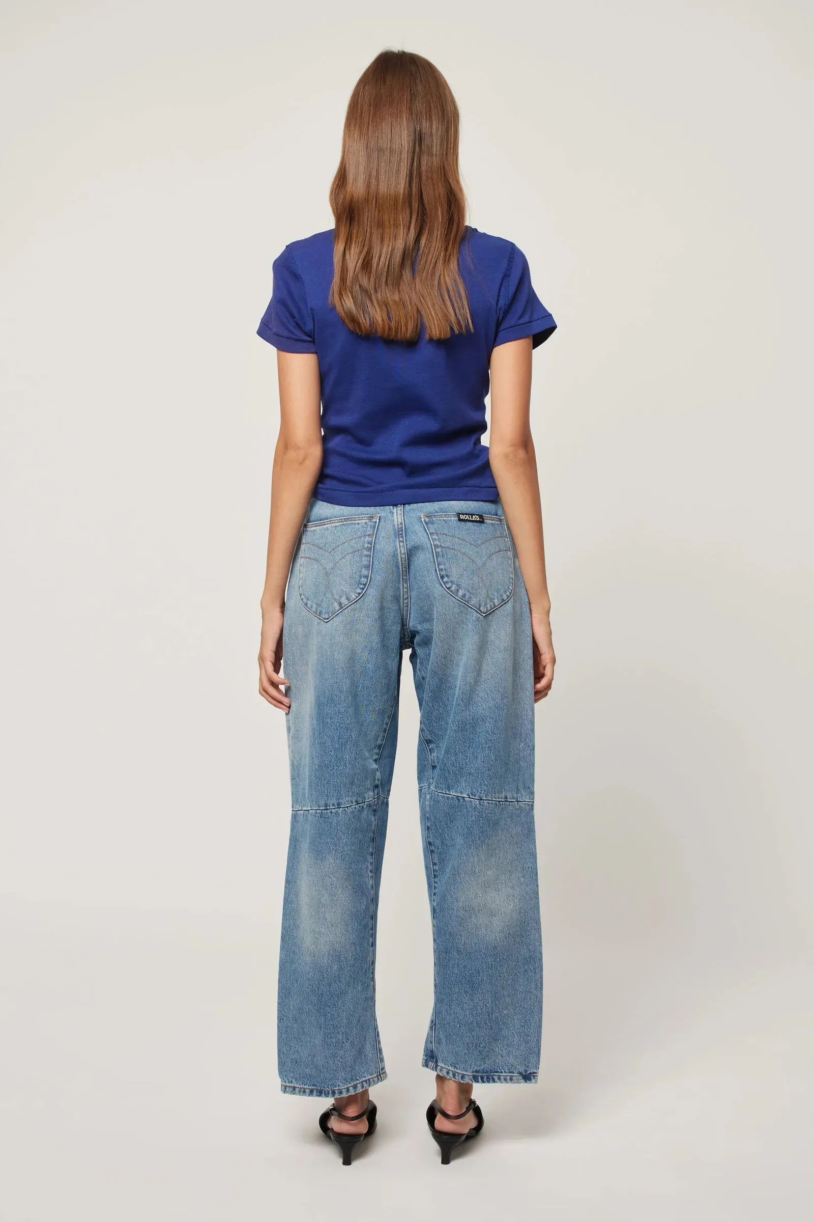 Rolla's Jane High Rise Barrel Jean - Brent - Vintage Indigo