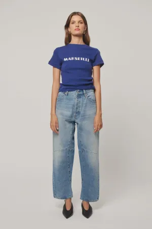 Rolla's Jane High Rise Barrel Jean - Brent - Vintage Indigo