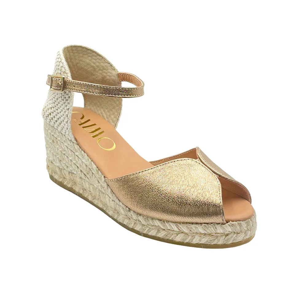 RONNY Rose Gold espadrilles