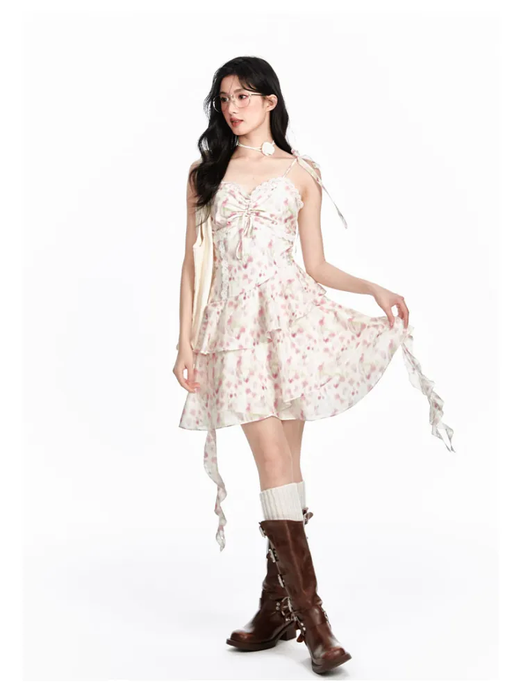 Rosalie Lace Ruffle Dress