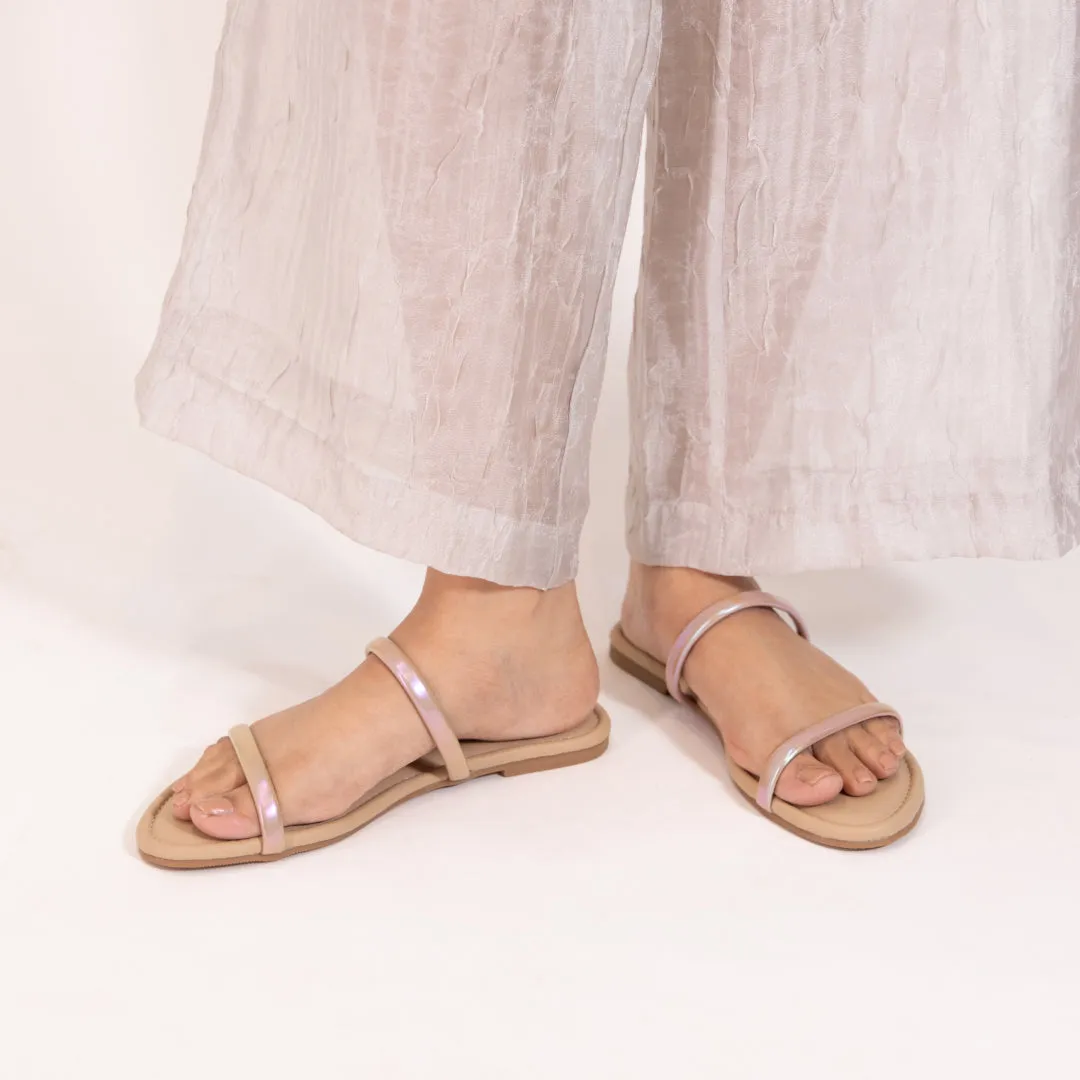 Rose Gold Strands Flats